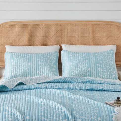 Flora Reversible Quilt Set Blue - Laura Ashley : Target