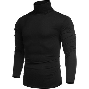 COOFANDY Men's Casual Slim Fit Turtleneck T Shirts Lightweight