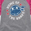 Girls' - Teenage Mutant Ninja Turtles - Born Raised Usa Shirt Tail Raglan Graphic T-shirt - 2 of 3