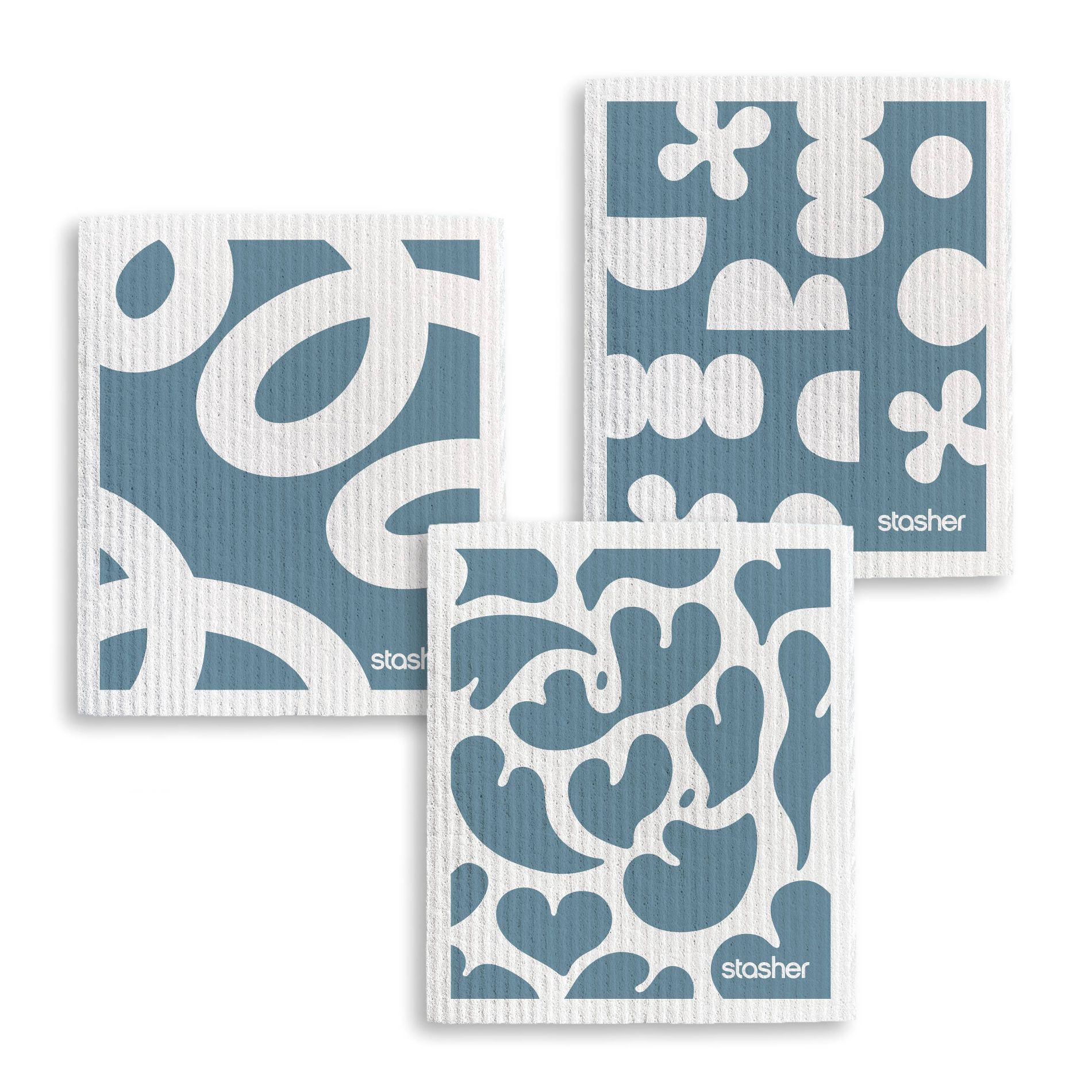 stasher Premium Reusable Dish Cloth Paper Towels - 3pk