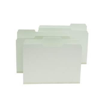 Staples Top Tab Pressboard File Folders Letter Size Light Green 410506