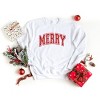 Simply Sage Market Merry Varsity Thick Outline Sweatshirt - 3 of 4