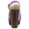 Allegra K Women's Open Toe Buckle Strap Slingback Platform Chunky Heel Sandals - 3 of 4