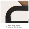 Bekrvio 59-Inch Long Black Curved Console Table | Solid Wood Veneer | 2 Tier Modern Waterfall Large Entryway Table for Living Room, Hallway, Foyer - 4 of 4