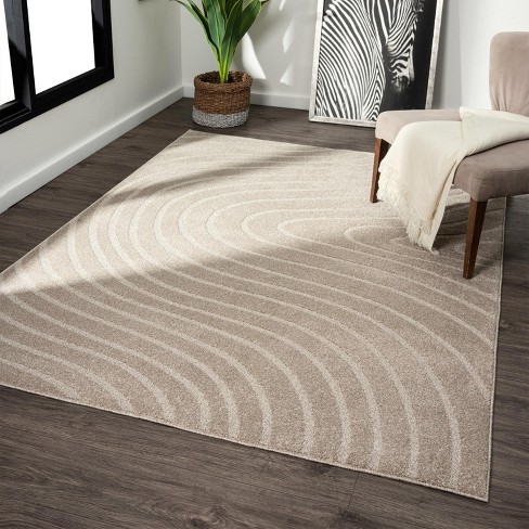 Luxe Weavers Abstract Stripe Brown 4x5 Area Rug : Target