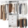 Besiost 120-In Closet Organizer with Wood Drawers, Closet System with Hanging Rods and Storage Shelves - 4 of 4