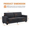 87" Corduroy Couch, 3 Seater Deep Seat Sofa with Wide Armrests, Sturdy Structure, Easy Assembly, Cloud Sofa for Living Room or Apartment - 2 of 4