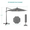 Sonkuki 10-ft LED Solar Lights Aluminum Octagon Cantilever Patio Umbrella - 3 of 4