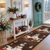 Christmas Area Rug Non Slip Living Room Throw Carpet Snowman Washable Soft Indoor Carpet Non-Shedding Rug for Bedroom Dining Room - 4 of 4