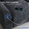 GDFStudio Yedda Multifunctional 96" Chenille Storage Sectional Sofa with Drop-Down Table and Cup Holders - 4 of 4