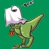 Junior's Design By Humans Halloween Ghost Dinosaur By whynot007 T-Shirt - 2 of 3