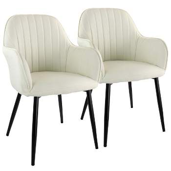 Elama 2 Piece Fabric Tufted Chair Set