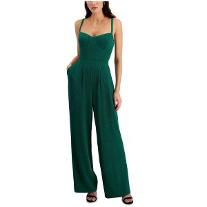 Rachel Roy Womens Metallic Seamed Jumpsuit - 1 of 1