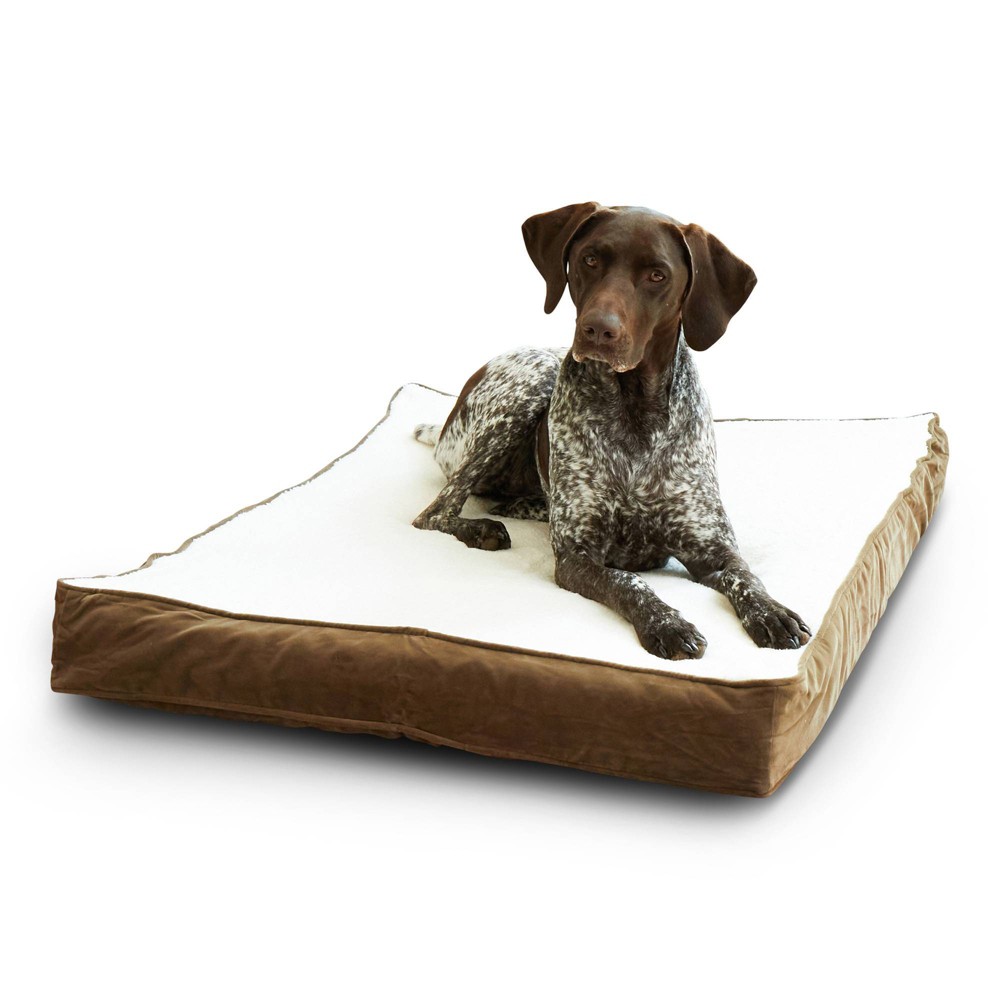 Photos - Bed & Furniture Kensington Garden Oscar Orthopedic Rectangle Dog Bed - M - Latte/Birch