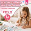 Saviland Kids 7-Pack Press-On Nails Kit - 168PCS Pre-Glued Retro Floral Designs for Girls 8-12 Years with Adhesive Tabs.(Holiday Gift Set) - 2 of 4