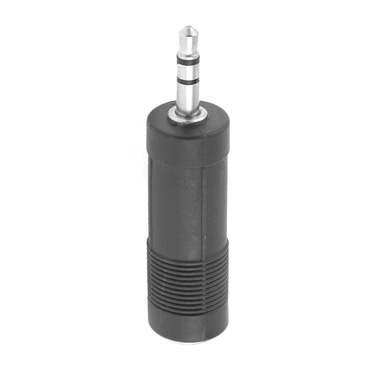 Unique Bargains Metal Plastic Black Silver Tone Audio Plug 6mm 1 Pc - thumbnail 3