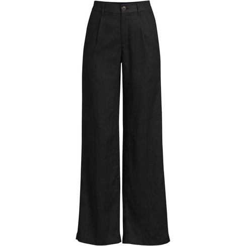 Linen Pleat Pant in Black