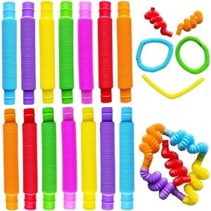 Pop Tubes, 14Pack Pop Tube Fidget Toys for Kids Toys for Children and Adult, Fidget Tubes for Stress and Anxiety Relief - 1 of 1