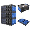 Collapsible Crate, 14.5 Gallon Stackable Heavy Duty Plastic Storage Crate with Handle, 55 Lb Capacity, Folding Storage Busket for Home Farm, Red - 4 of 4