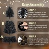 GOTGELIF Stunning Black 7.5Ft Pre-Lit Christmas Tree Xmas Decoration - 3 of 4
