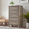 5 Drawer Dresser, Wooden Storage Chest of Drawers with Metal Handles, Wide TV Stand, Modern Drawer Organizer for Bedroom, Living Room - 4 of 4