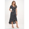 WEST K Women's Georgia Faux Wrap Dress with High-Low Hem and Tie Waist - 3 of 4