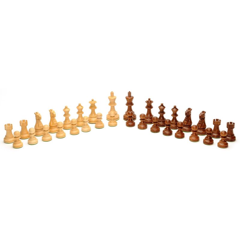 WE Games Wooden English Chess Pieces, Weighted with 3.5 inch King, 2 of 4