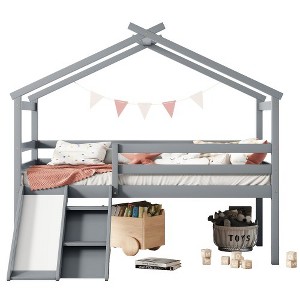 Outdoor Storage Shed, Wooden Tool Storage Shed With Lockable Double Door, Detachable Shelves And Tilted Roof For Outdoor Backyard Garden - 1 of 4
