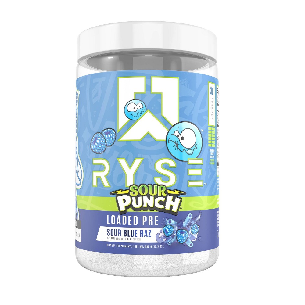 Photos - Vitamins & Minerals RYSE Core Loaded Pre Workout Energy Supplement Powder - Sour Punch Blue Raspberry