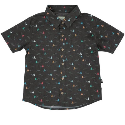 Boy's Shark Fin Button Down Shirt - feather 4 arrow