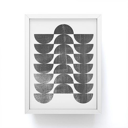 black and white mid century modern art