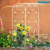 4 Pack Metal Garden Trellis 86.7" x 19.7" Rustproof Trellis for Climbing Plants Outdoor Flower Support Green - 3 of 4