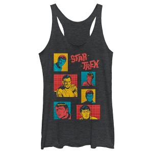 Women's Star Trek: The Original Series Retro Character Squares Racerback Tank Top - 1 of 4