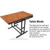 Vynxaria Extendable 2-in-1 Dining Table: Shelf to Table with Metal Frame, Industrial Rustic for Small Spaces/Kitchen - 4 of 4