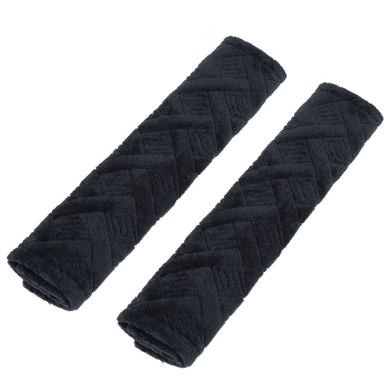 Unique Bargains Plush Car Seat Belt Protector Shoulder Strap Seatbelt Pads Covers 4 Pcs, 3 of 8