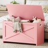 30" Wooden Storage Bench, Flip Top Entryway Shoe Bench with Safety Hinge, Large Toy Chest, Storage Ottoman for Entryway Bedroom Living Room - 2 of 4
