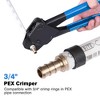 Yescom 3/4" Pex Crimping Tool Crimper Copper Ring Plumping Crimps with Go/no Go Gauge Blue - 2 of 4