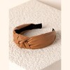Shiraleah Knotted Faux Leather Headband-Tan - 2 of 3