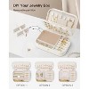 Travel Jewelry Case, PU Leather Small Mini Jewelry Box for Rings, Necklaces, Bracelet - 2 of 4