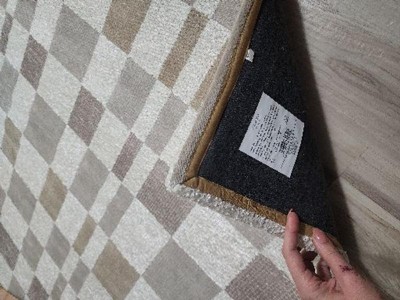 5'x7' Checkered Woven Flatweave Area Rug White - Threshold™ : Target