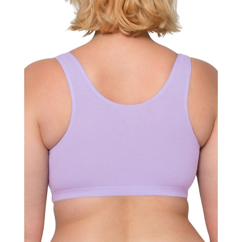 Fruit of the Loom Women's Tank Style Cotton Sports Bra 3-Pack, 6 of 9