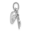 Black Bow Jewelry 14k White Gold Faith, Hope and Charity Triple Charm or Pendant, 8mm - 2 of 4