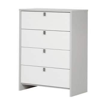 Cookie 4-Drawer Kids' Chest  Soft Gray and Pure White  - South Shore