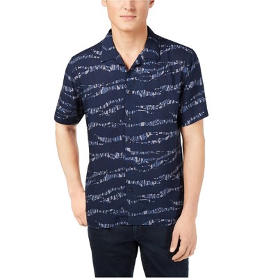 American Rag Mens Tiger Stripe Button Up Shirt