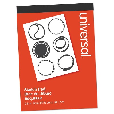 Universal Sketch Pad 160 lbs 9" x 12" White 70 Sheets 66370