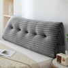 Bekrvio 39”/59”/79” Large Bolster Triangular Headboard Wedge w/2 Neck Roll Pillows Reading Pillows - 4 of 4