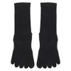 Unique Bargains Women's Striped High Yoga Five Toe Socks 1 Pair - 4 of 4