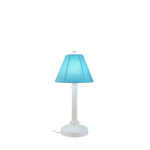 Patio Living Concepts San Juan 30 Table Lamp 38121 with 2 white body and canvas Aruba Sunbrella shade fabric - 1 of 4