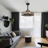 Tangkula 20" Caged Ceiling Fan 3 Wind Speeds with Light & Remote Control for Bedroom - 2 of 4