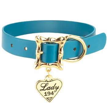 Buckle-Down Vegan Leather Dog Collar - Disney Lady and the Tramp LADY 194 Heart Charm